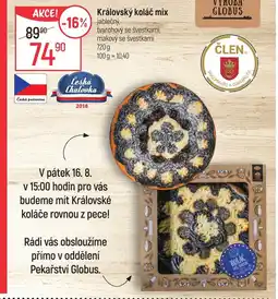 Globus Královský koláč mix nabídka