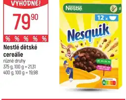 Globus Nestlé dětské cereálie nabídka