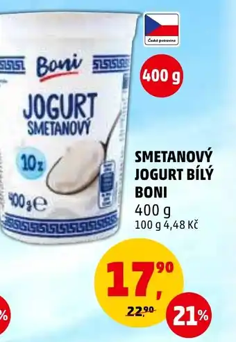 Penny Market SMETANOVÝ JOGURT BÍLÝ BONI nabídka