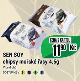 Tamda Foods SEN SOY chipsy mořské řasy 4,5g nabídka