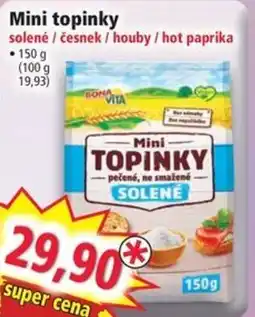 Norma Mini topinky solené / česnek / houby/hot paprika nabídka