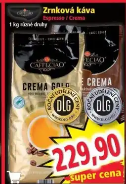 Norma Zrnková káva Espresso/Crema nabídka