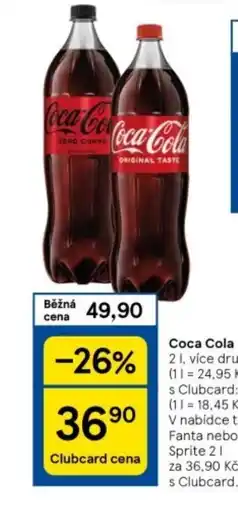 Tesco Coca Cola 2 l. nabídka