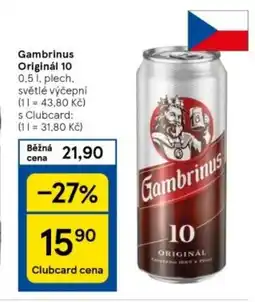 Tesco Gambrinus Originál 10 nabídka