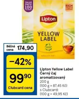 Tesco Lipton Yellow Label Černý čaj aromatizovaný nabídka