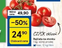 Tesco Rajčata na stonku nabídka