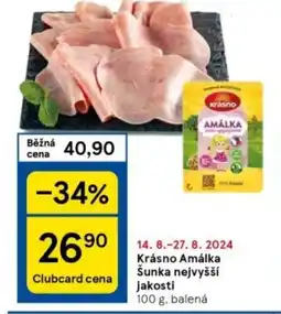 Tesco Krásno Amálka Šunka nejvyšší jakosti nabídka