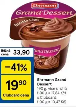 Tesco Ehrmann Grand Dessert nabídka
