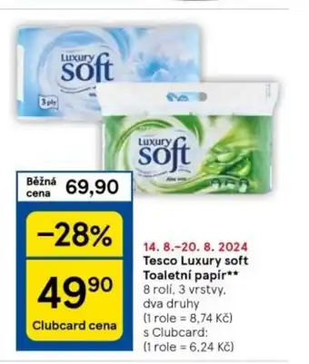 Tesco Tesco Luxury soft Toaletní papír nabídka