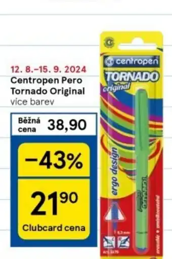 Tesco Centropen Pero Tornado Original nabídka