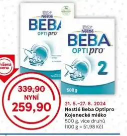 Tesco Nestlé Beba Optipro Kojenecké mléko nabídka