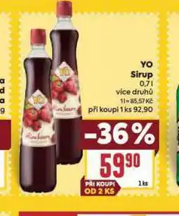 Billa Yo sirup nabídka