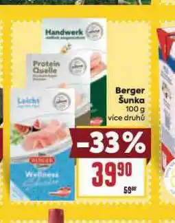 Billa Berger šunka nabídka