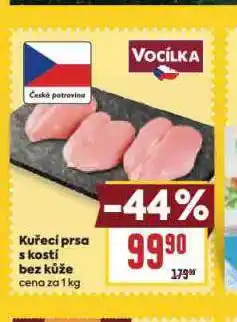 Billa Kuřecí prsa s kostí bez kůže nabídka