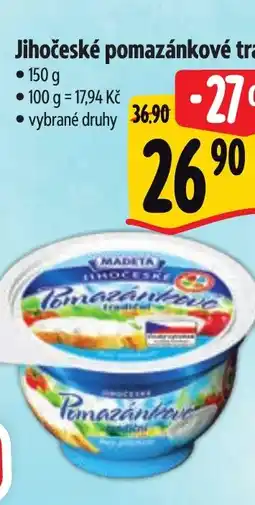Albert Jihočeské pomazánkové tradiční nabídka