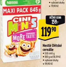 Albert Nestlé Dětské cereálie nabídka