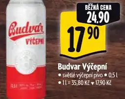 Albert Budvar Výčepní nabídka