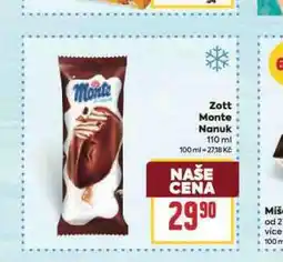 Billa Zott monte nanuk nabídka