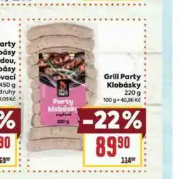 Billa Grill party klobásky nabídka