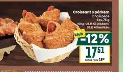 Billa Croissant s párkem nabídka