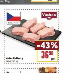 Billa Kuřecí hřbety nabídka