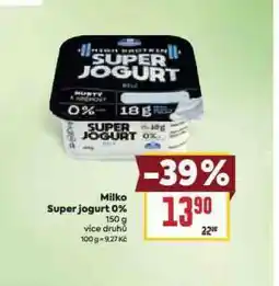 Billa Milko super jogurt 0% nabídka