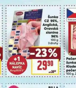 Billa Anglická slanina nabídka