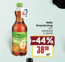 Billa Hello ovocný sirup nabídka