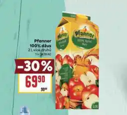 Billa Pfanner 100% džus nabídka