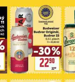 Billa Pivo budweiser budvar original nabídka