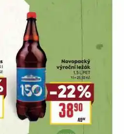 Billa Novopacký výroční ležák nabídka