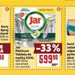 Billa Jar platinum tablety do myčky xxxl nabídka