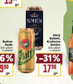 Billa Pivo krušovice bohém nabídka