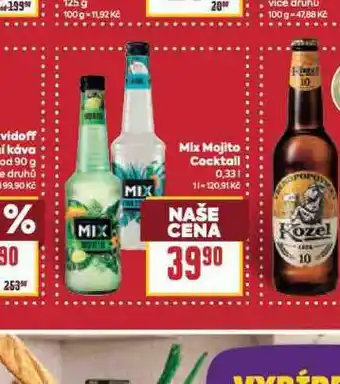 Billa Mix mojito cocktail nabídka