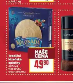 Billa Tradiční lázeňské oplatky nabídka