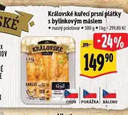 Albert Královské kuřecí prsní plátky s bylinkovým máslem nabídka