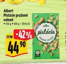 Albert Pistácie pražené solené nabídka