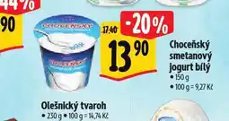 Albert Choceňský smetanový jogurt nabídka