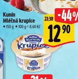 Albert Kunín mléčná krupice nabídka