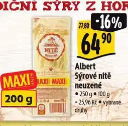 Albert Sýrové nitě nabídka