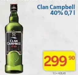 Kubík potraviny Clan Campbell 40% 0,7L nabídka