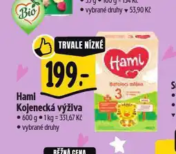 Albert Hami kojenecká výživa nabídka