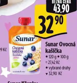 Albert Sunar ovocná kašička nabídka