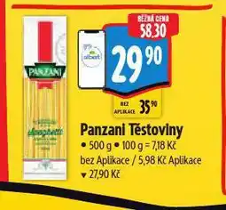 Albert Panzani těstoviny nabídka
