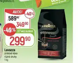 Globus Lavazza zrnková káva nabídka