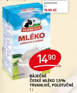 Flop BÁJEČNÉ ČESKÉ MLÉKO 1,5% TRVANLIVÉ, POLOTUČNÉ nabídka