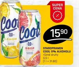 Flop STAROPRAMEN COOL 0% ALKOHOLU 0.5L nabídka
