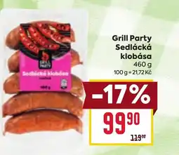 Billa Grill Party Sedlácká klobása nabídka