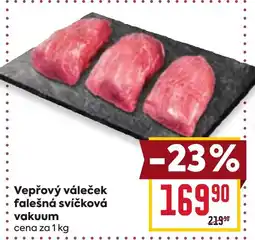 Billa Vepřový váleček falešná svíčková vakuum nabídka