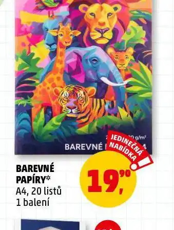 Penny Market Barevné papíry nabídka
